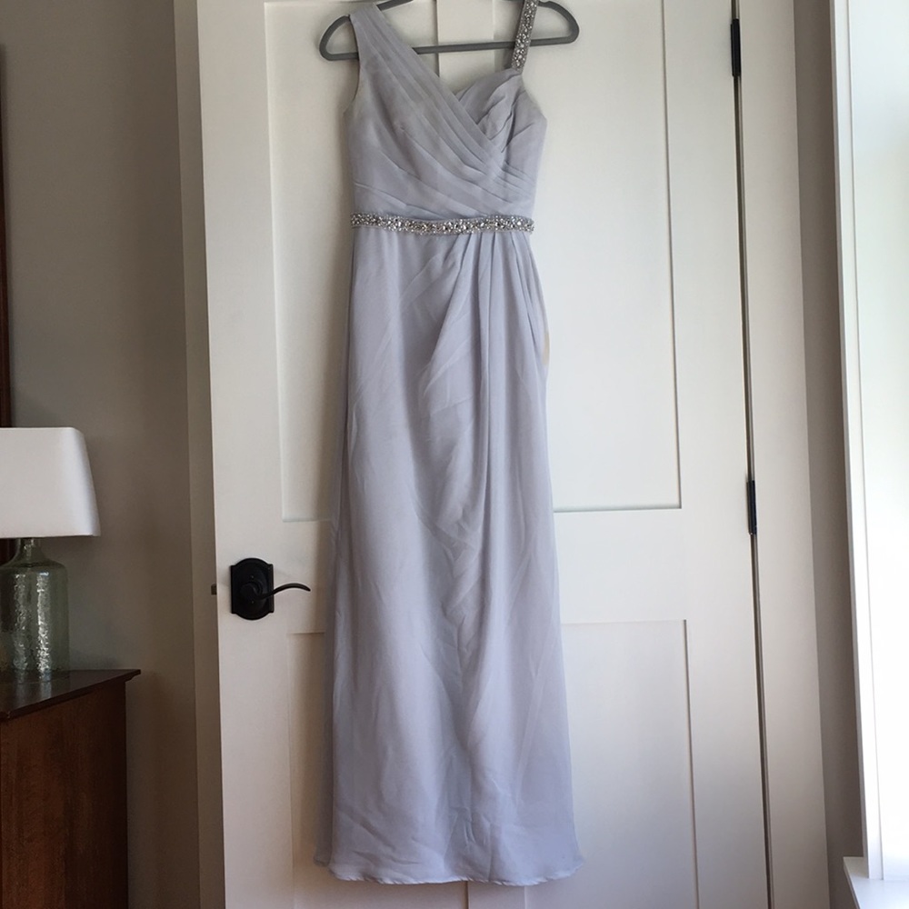 Evening Gown - Silver/Blue Tone